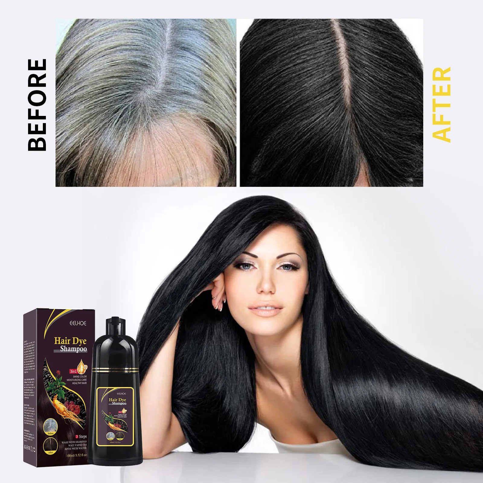 Hair Spray Color - Champú mágico de tinte para el