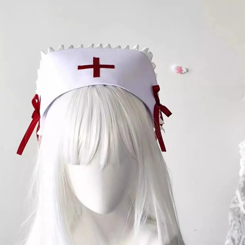 Nuevo gorro de enfermera gótic - Cosplay Prop Bow reseña y precio
