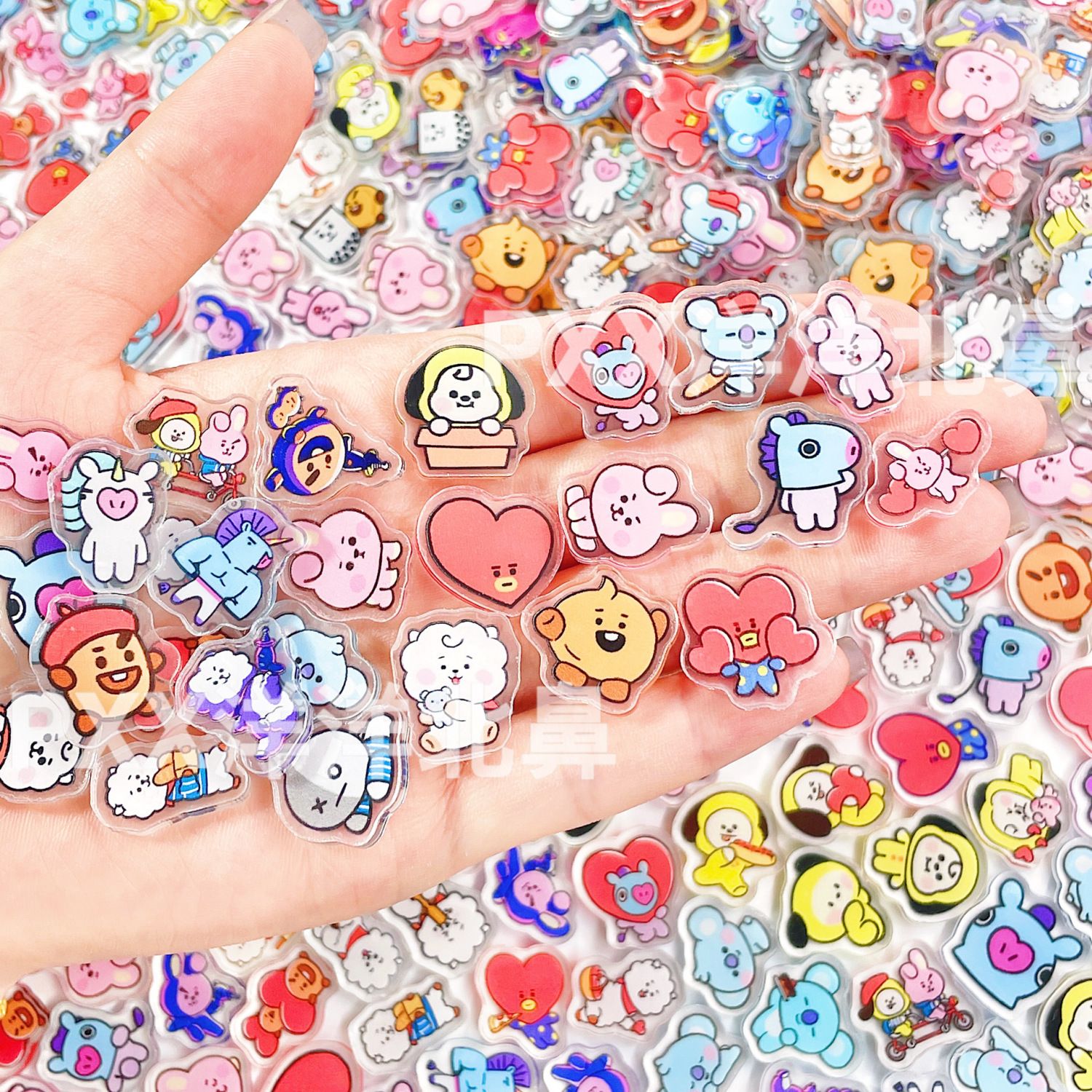100 piezas BT21 BTS de acrílic - Cosplay Prop Diy reseña y precio